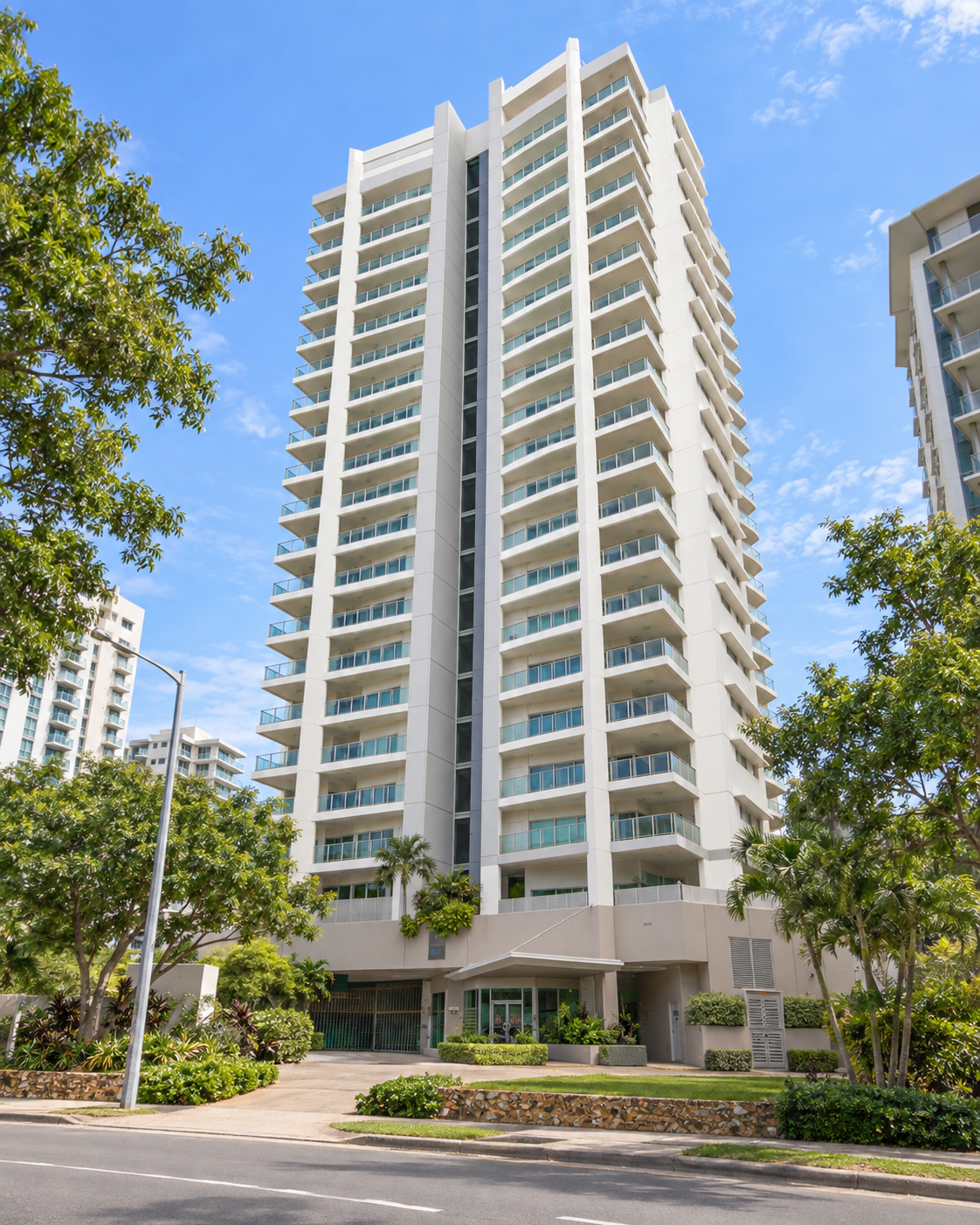 Full-height view of Sky Tower at 27 Woods Street, Darwin City